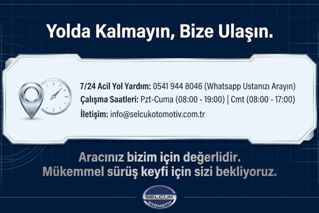 Yolda Kalmayın, Bize Ulaşın: 7/24 Acil Yol Yardım ve İletişim